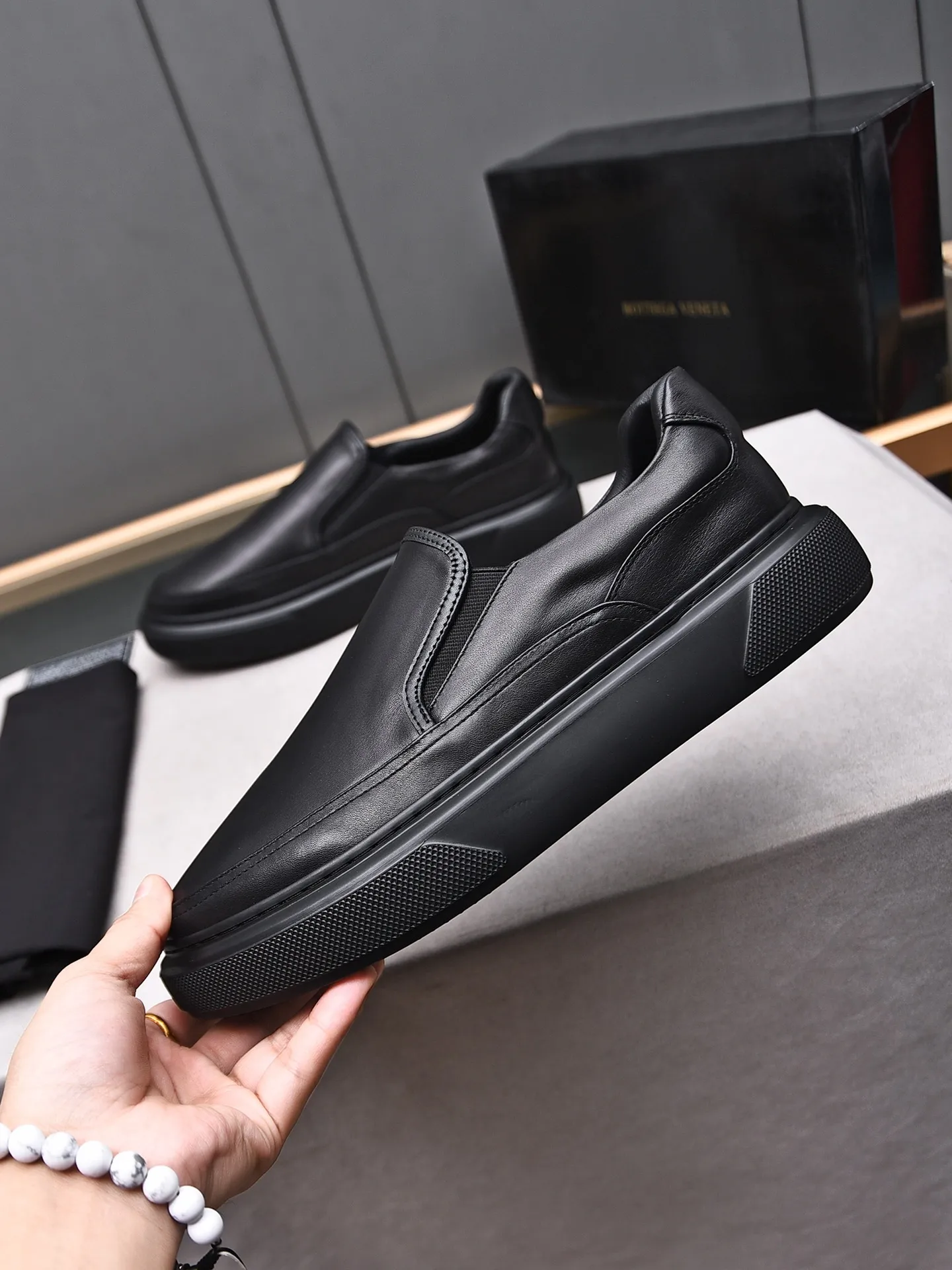 Men's Men's Shoes💰520 [One-step-up] BOTTEG* VENET* - high-end boutique Size: 38-44 (45 customized) BV new product, first-layer cowhide artificially woven classic style and contemporary fashion temperament harmoniously blend, rubber sole is light and flexible, water-dyed cowhide lining! [Taobao, Tmall, and live streaming are the first choices]